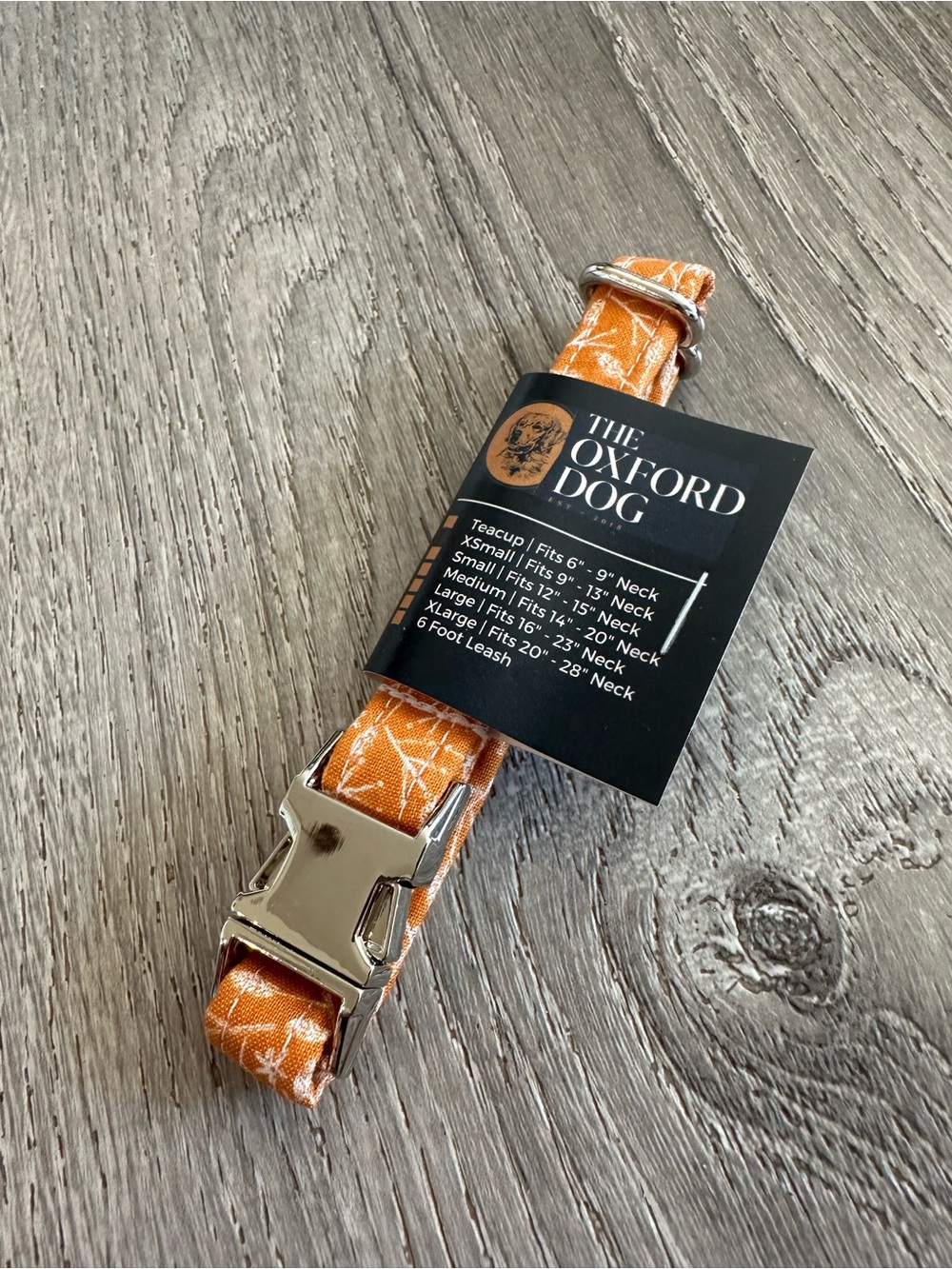 Orange Patterned Dog Collar
